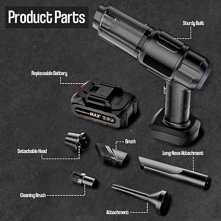 3-in-1 Portable Car Vacuum Cleaner