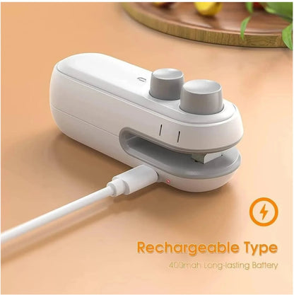 Mini Sealer USB C Rechargeable Sealer 2 In 1 Sealer