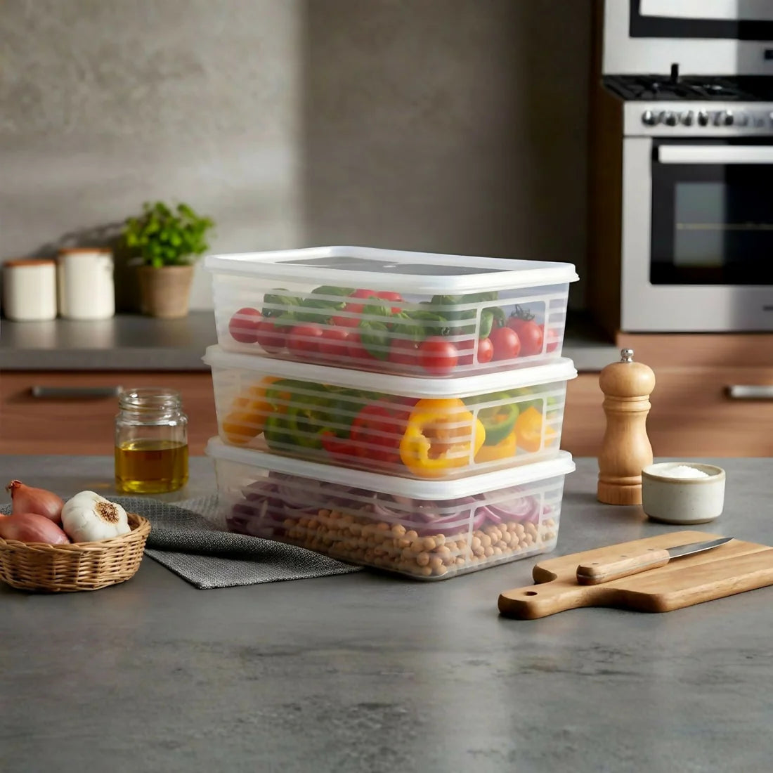 Cuisine Airtight Food Storage Containers 3500ml - Set of 3