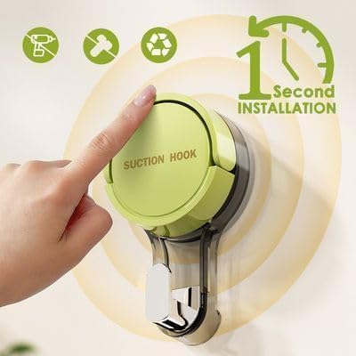 Suction Cup Hooks – Reusable Vacuum Wall Hooks for Bathroom & Kitchen (Pack of 3)