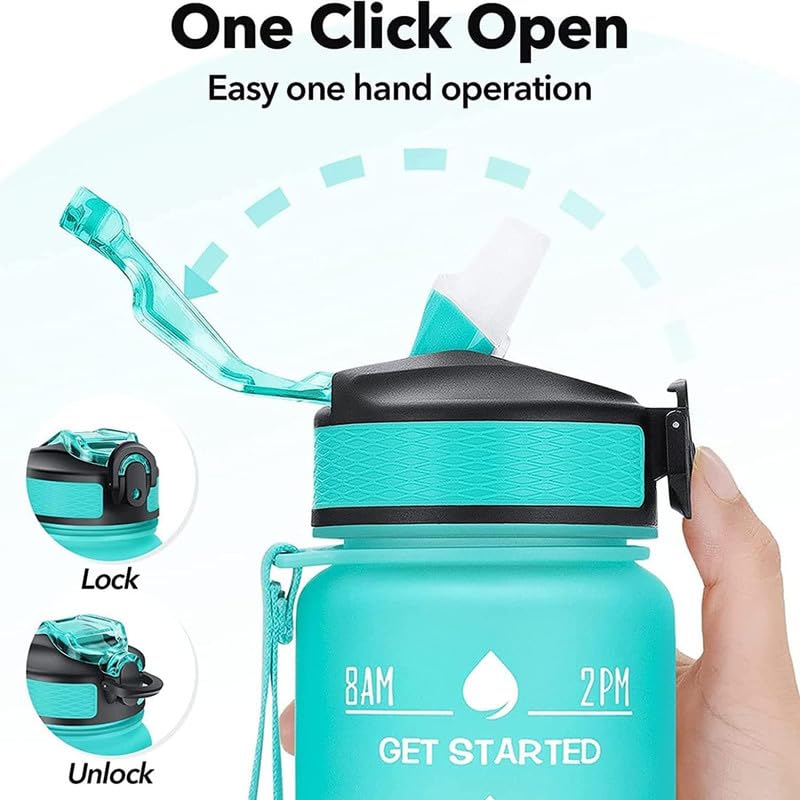 Motivational Water Bottle With Time & Capacity Marker