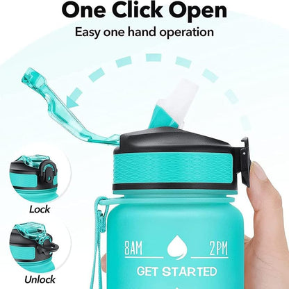 Motivational Water Bottle With Time & Capacity Marker