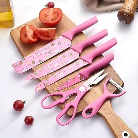 Printed  Knife Set Kitchen 6 pcs