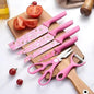 Printed  Knife Set Kitchen 6 pcs