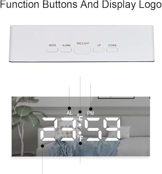 Digital Alarm Clock, LED Display Clock