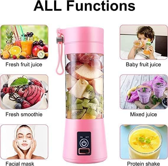 Portable 6-Blade Juicer Blender with Built-In Jar Juice Mixer Bottle