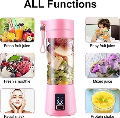 Portable 6-Blade Juicer Blender with Built-In Jar Juice Mixer Bottle