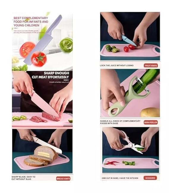 Printed  Knife Set Kitchen 6 pcs