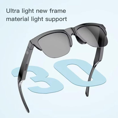 Unisex Bluetooth Rectangular Sunglasses