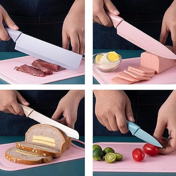 Printed  Knife Set Kitchen 6 pcs