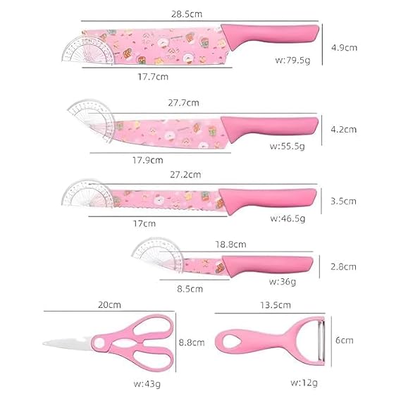 Printed  Knife Set Kitchen 6 pcs