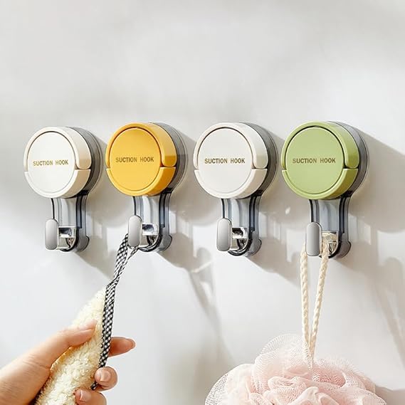 Suction Cup Hooks – Reusable Vacuum Wall Hooks for Bathroom & Kitchen (Pack of 3)