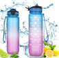 Motivational Water Bottle With Time & Capacity Marker