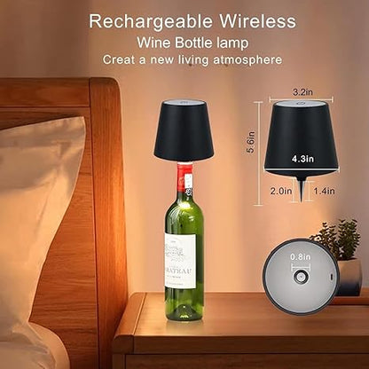 Wireless Bottle Lamp with Rechargeable LED Light
