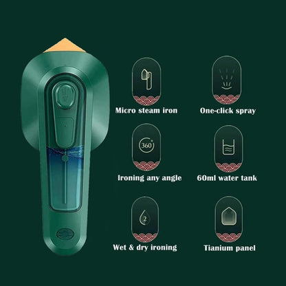 Mini Portable Handheld Steam Iron with Spray