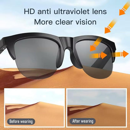Unisex Bluetooth Rectangular Sunglasses