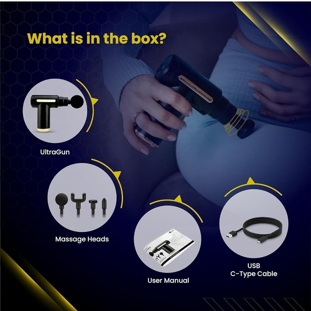 Massage Gun for Pain Relief Body, Neck, Shoulders, Back, Arms & Feet Massager