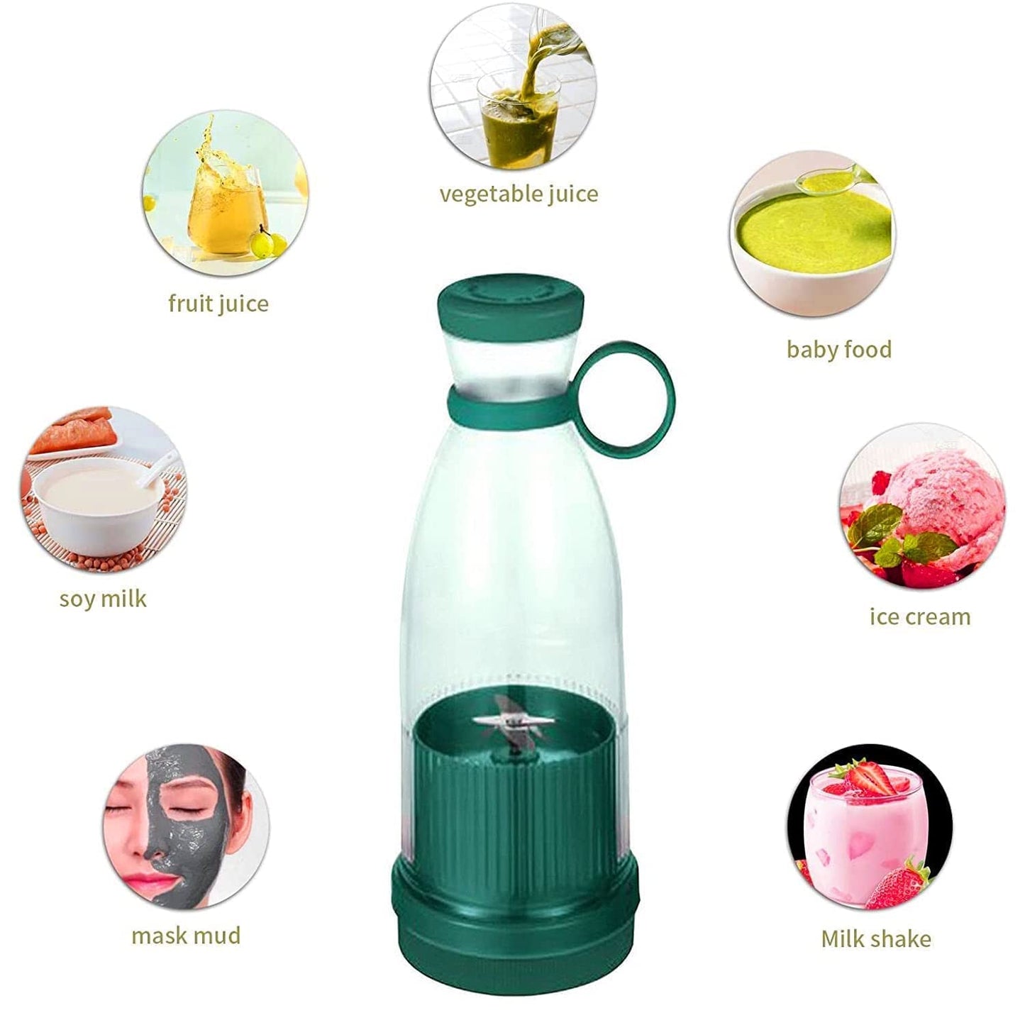 Rechargeable Mini Juicer Portable Bottle Blender