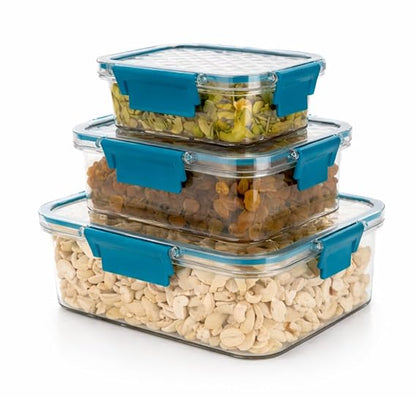 Multipurpose Airtight Plastic Storage Boxes 3-Piece Set (1500, 750, 350 ML)