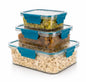 Multipurpose Airtight Plastic Storage Boxes 3-Piece Set (1500, 750, 350 ML)