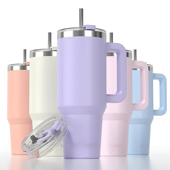1200ml Insulated Tumbler with Steel Straw