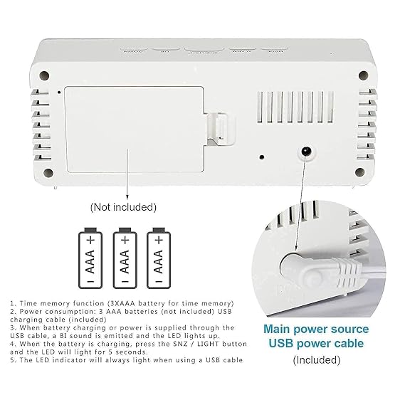 Digital Alarm Clock, LED Display Clock
