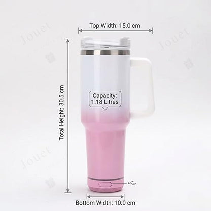 Stainless Steel Travel Mug with Built-in Bluetooth Speaker