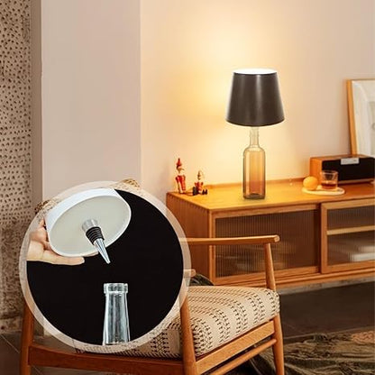 Wireless Bottle Lamp with Rechargeable LED Light