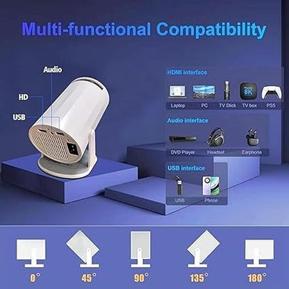 Portable Mini Projector, 4K 1080P Full HD Projector