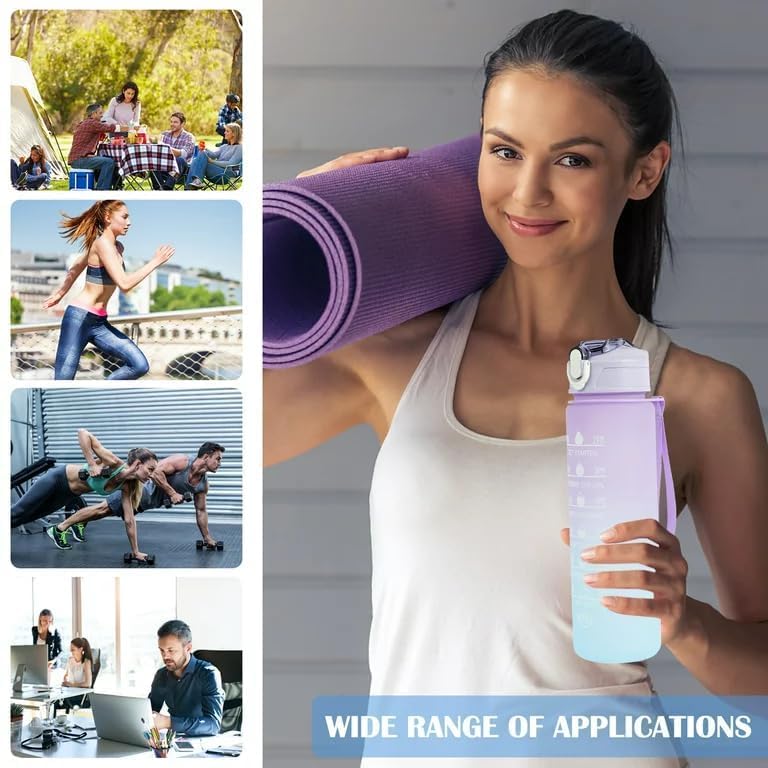 3 Piece Set Motivational Water Bottle