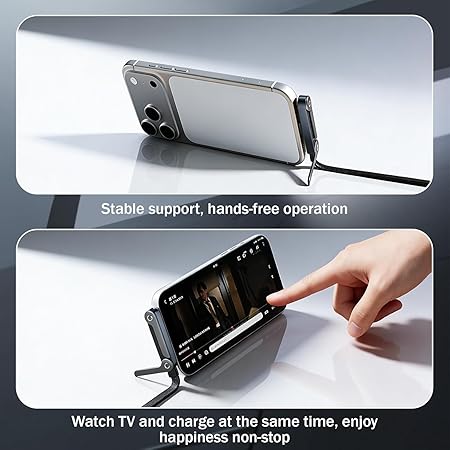 2-in-1 Sideways Phone Charger with Invisible Holder