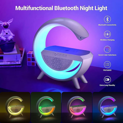 G Speaker Lamp - APP Control 3 in 1 Multi-Function Bluetooth Speaker with Wireless Fast Charging