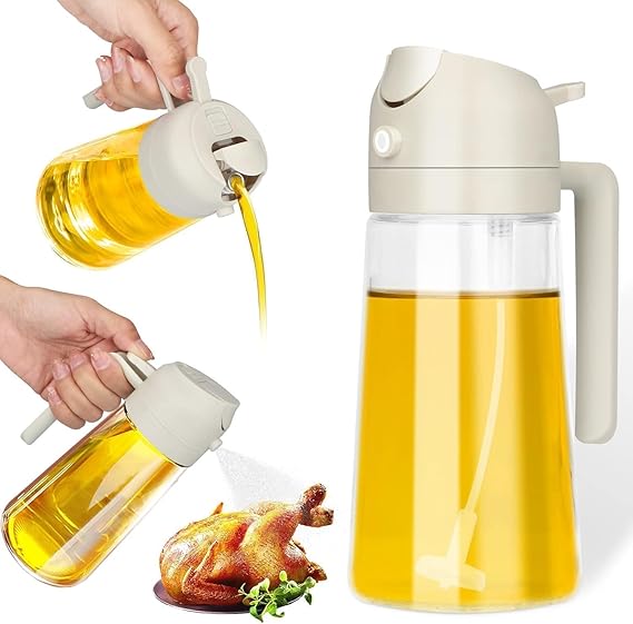 2-in-1  Oil Dispenser and Sprayer Bottle