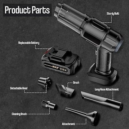 3-in-1  Portable Car Vacuum Cleaner