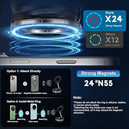 Vacuum Magnetic Car Phone Holder