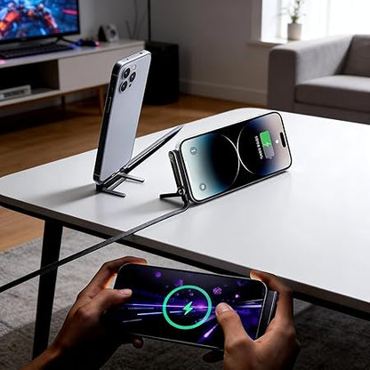 2-in-1 Sideways Phone Charger with Invisible Holder