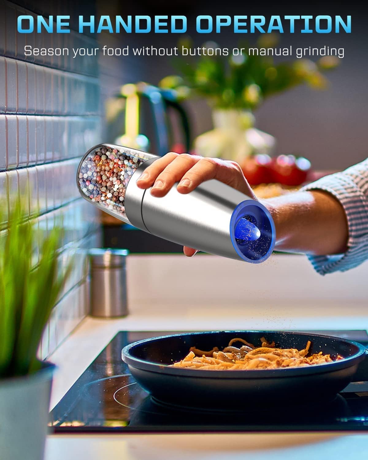 Electric Pepper and Salt Grinder Set