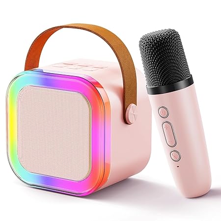 Rechargeable Bluetooth Karaoke Speaker with Wireless Microphone