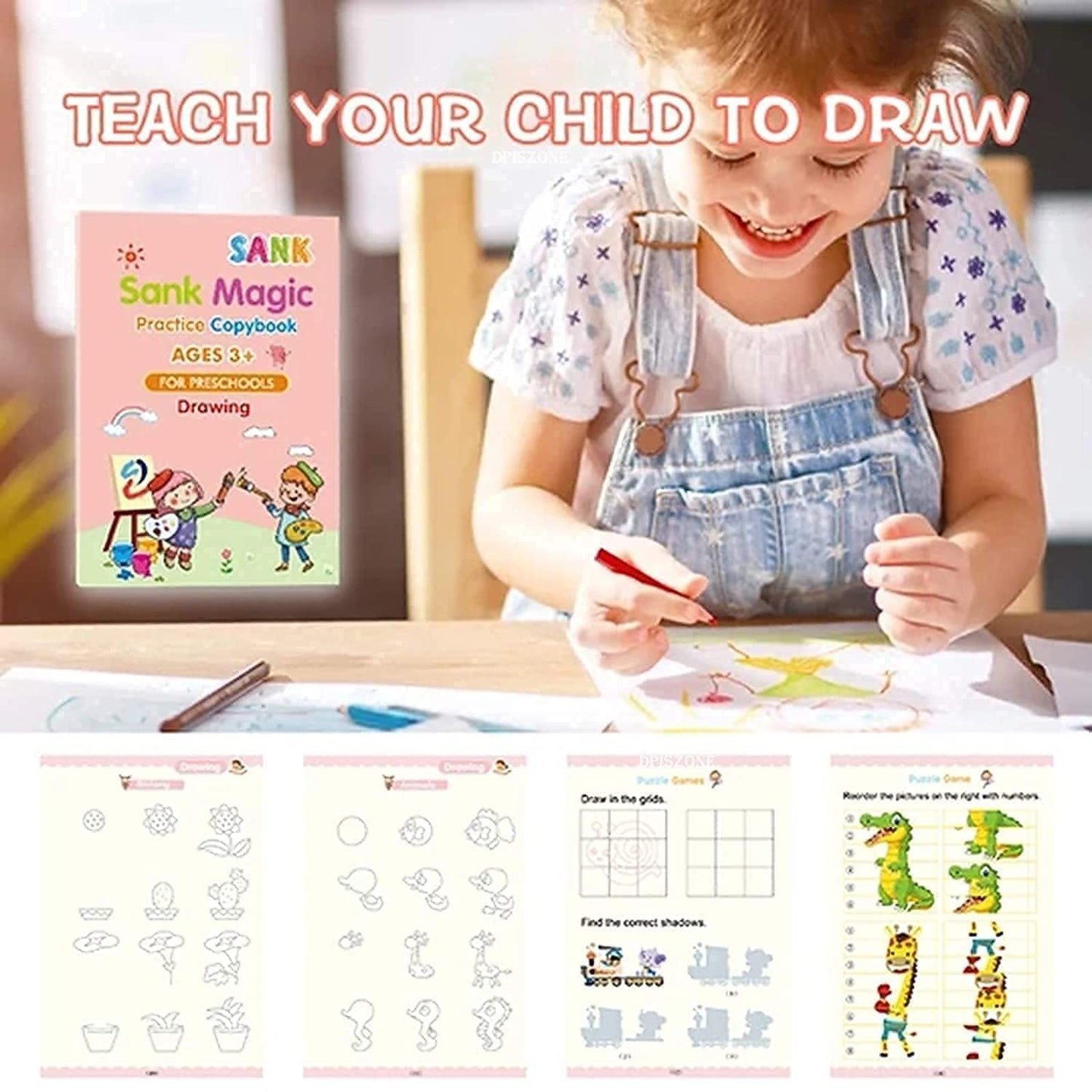 Sank Magic Practice Copybook(4 Book + 10 Refill)