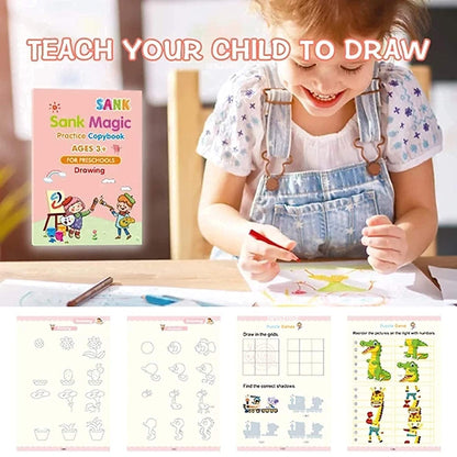 Sank Magic Practice Copybook(4 Book + 10 Refill)