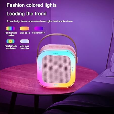 Rechargeable Bluetooth Karaoke Speaker with Wireless Microphone