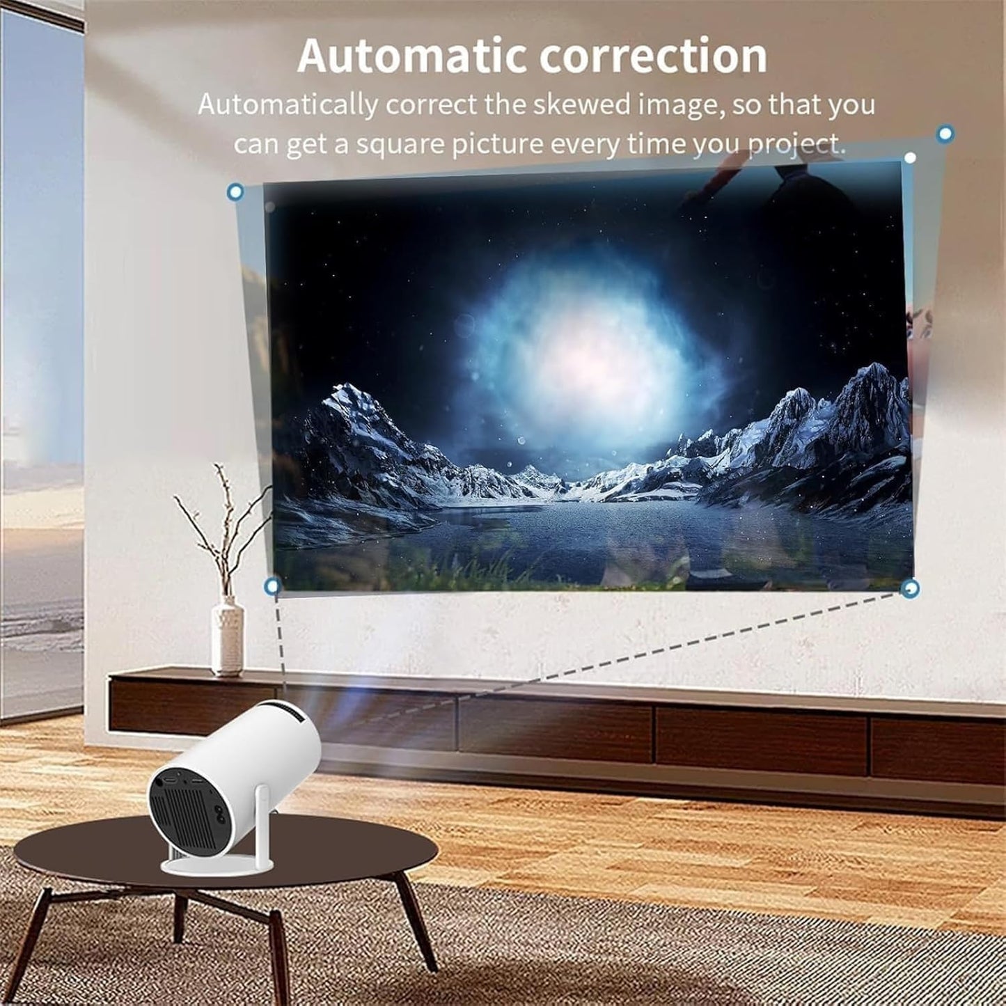 Portable Mini Projector, 4K 1080P Full HD Projector
