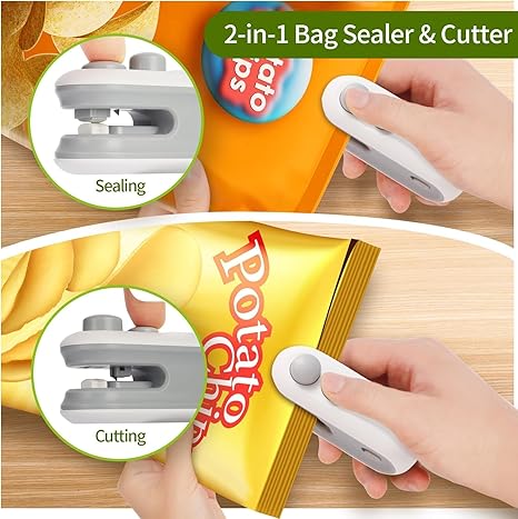 Mini Sealer USB C Rechargeable Sealer 2 In 1 Sealer