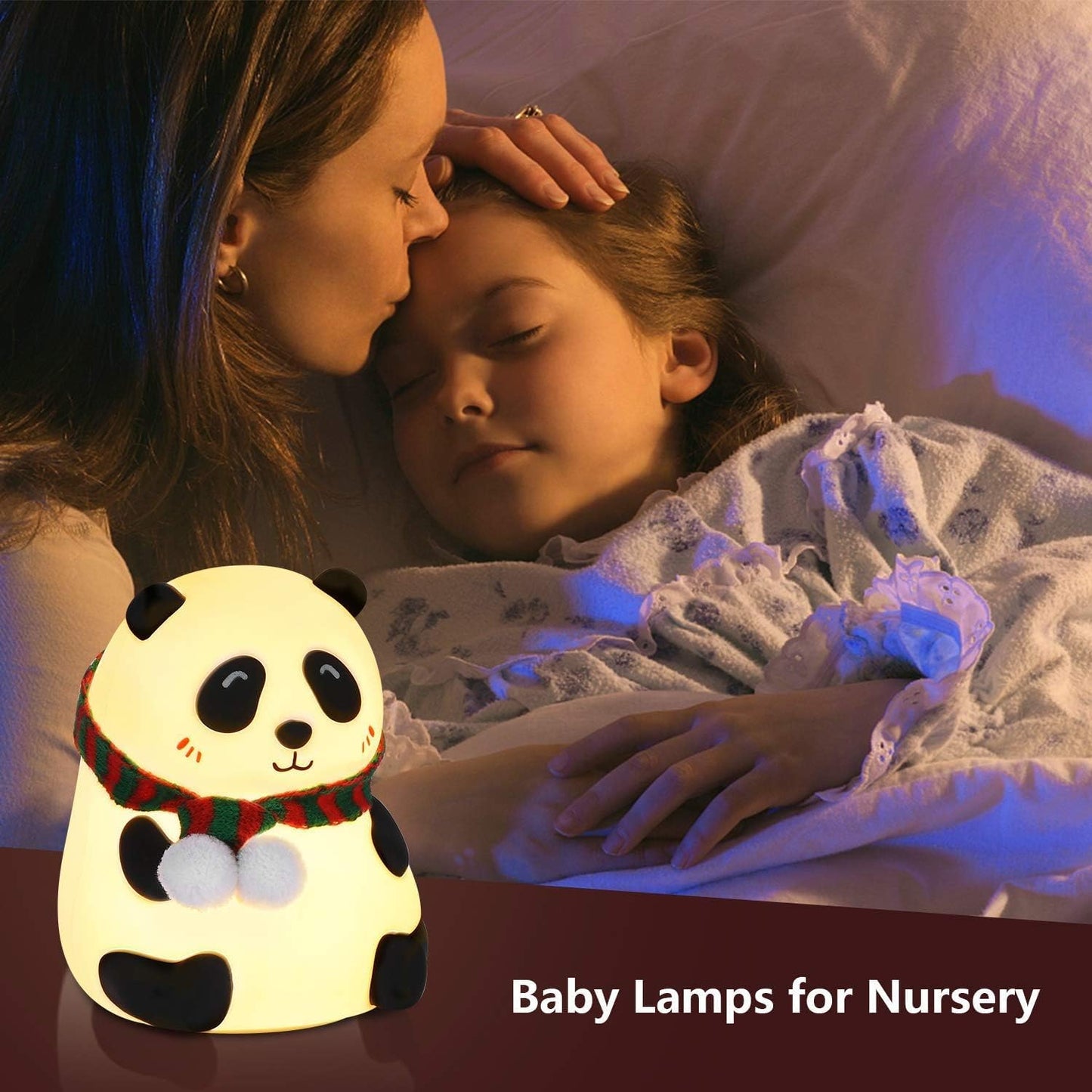 Rechargeable Silicone Panda Night Light for Kids