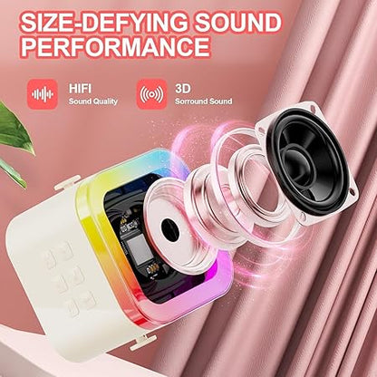 Rechargeable Bluetooth Karaoke Speaker with Wireless Microphone
