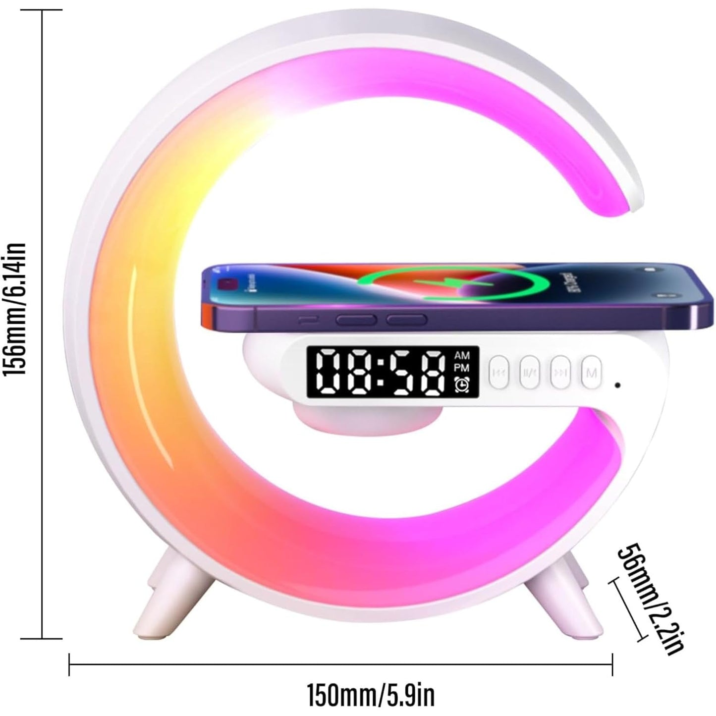 G shape Wireless Charger Lamp