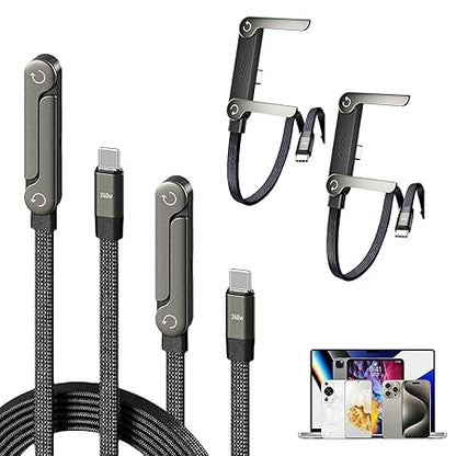 2-in-1 Sideways Phone Charger with Invisible Holder