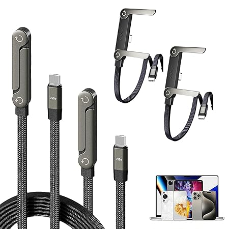 2-in-1 Sideways Phone Charger with Invisible Holder