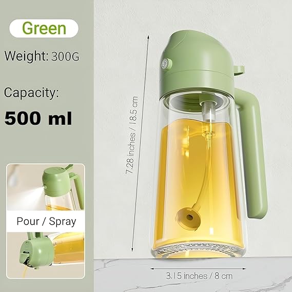 2-in-1  Oil Dispenser and Sprayer Bottle