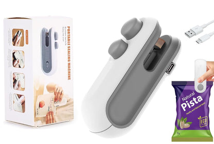 Mini Sealer USB C Rechargeable Sealer 2 In 1 Sealer